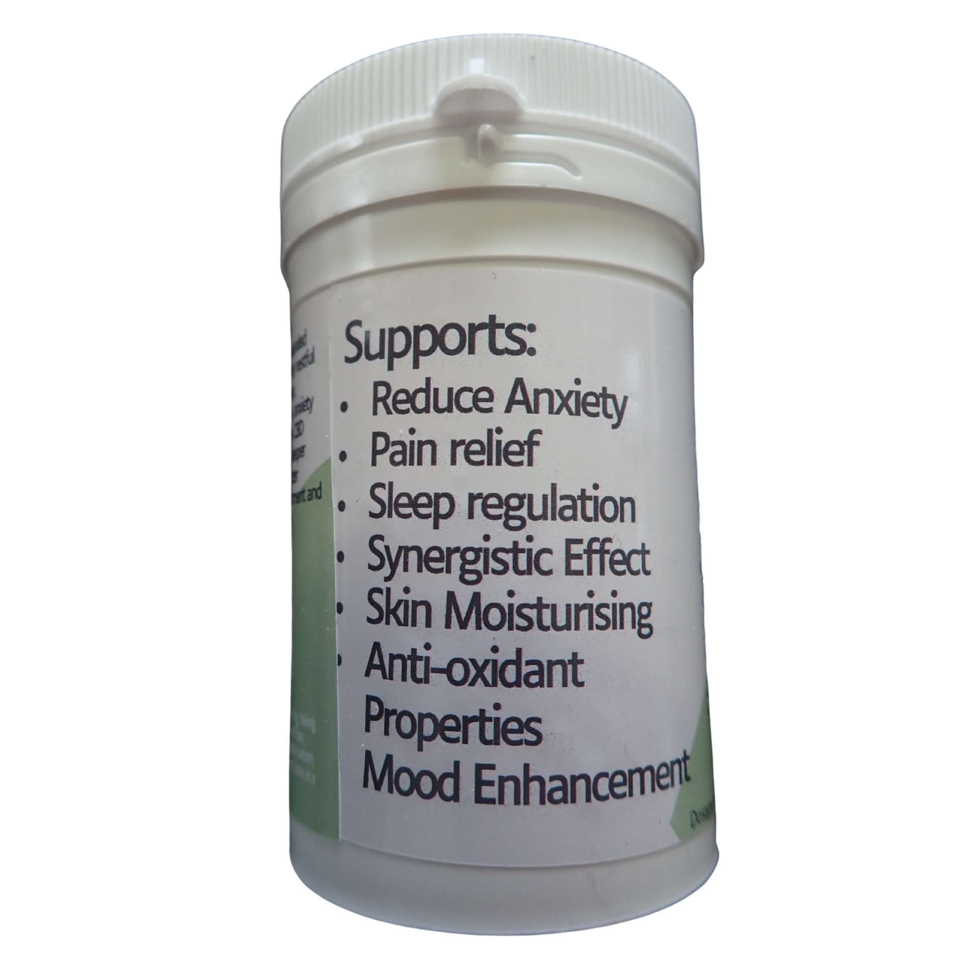 Benefits of HBN Sleep Capsules: reduce anxiety, pain relief, sleep regulation, skin moisturising, antioxidant support