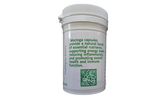 Back label of Healing by Nature Moringa capsules with printed product information and a QR code