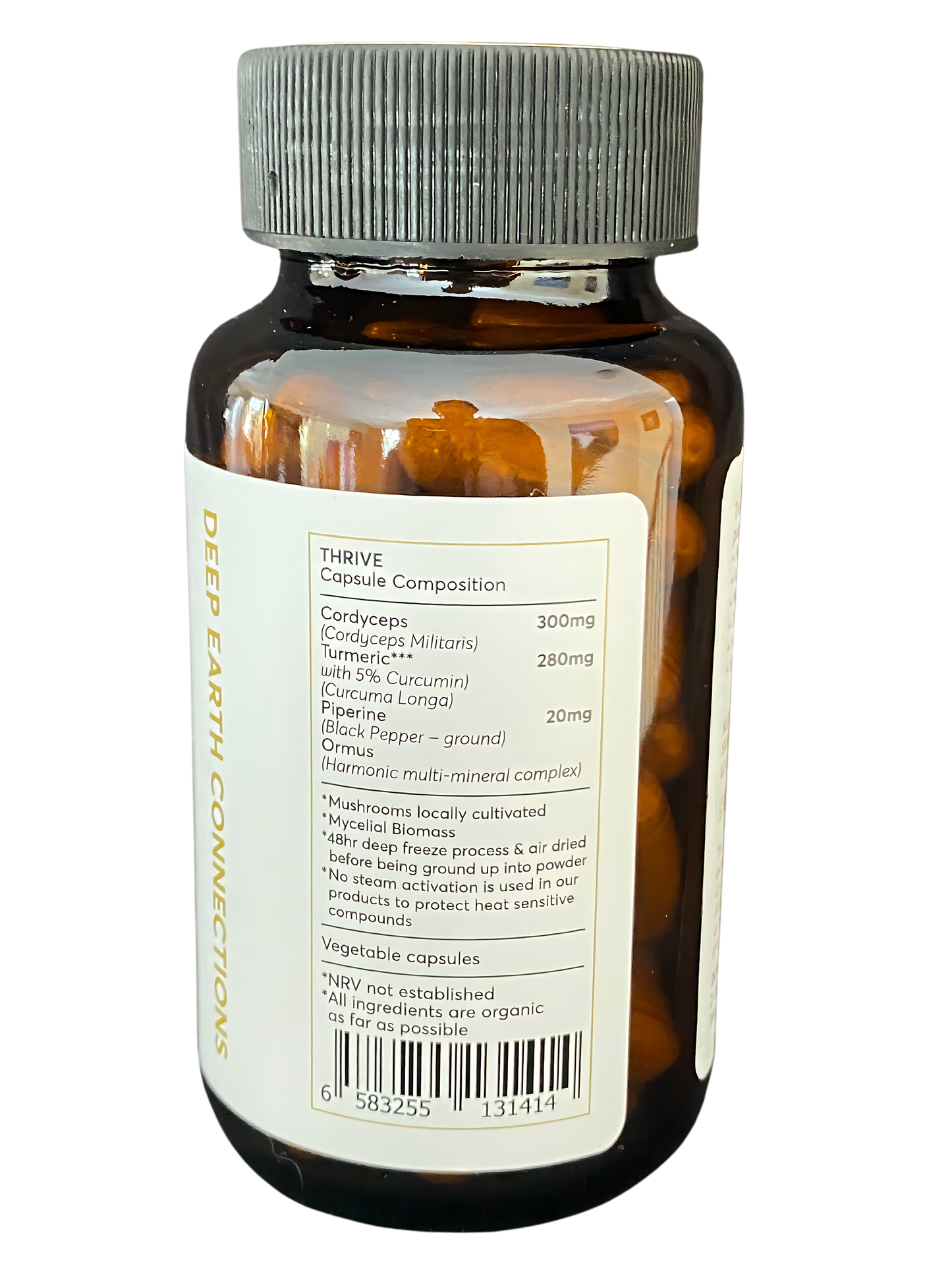 brown Thrive capsule bottle with capsules