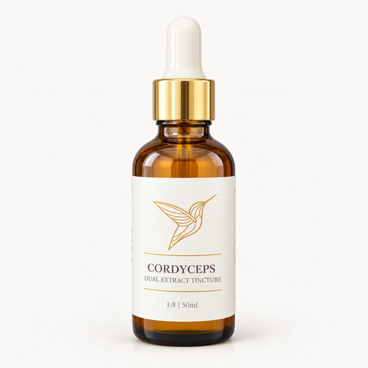 Cordyceps Dual Extract Tincture — front packaging on a light background
