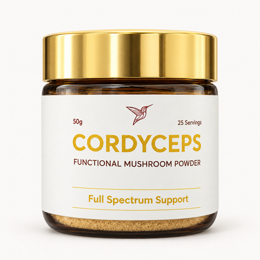 Cordyceps Mushroom Powder — front packaging on a light background