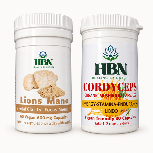 Focus Protocol with Lion’s Mane and Cordyceps capsule bottles