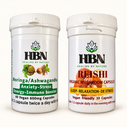 Calm Protocol: Ashwagandha and Moringa blend with Reishi capsules