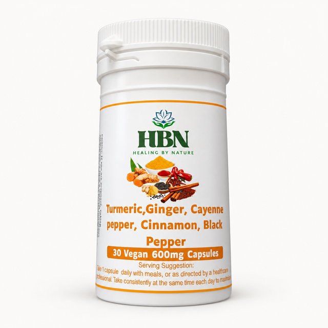 Turmeric Blend Capsules — front packaging on a light background